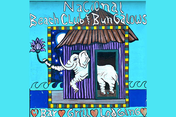 Nacional Beach Logo in Mahahual, Quintana Roo